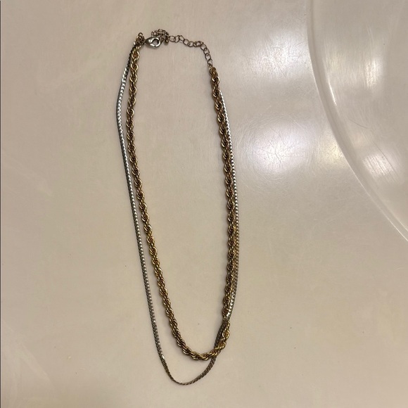 Gold and Silver Chain Necklace - Picture 1 of 1